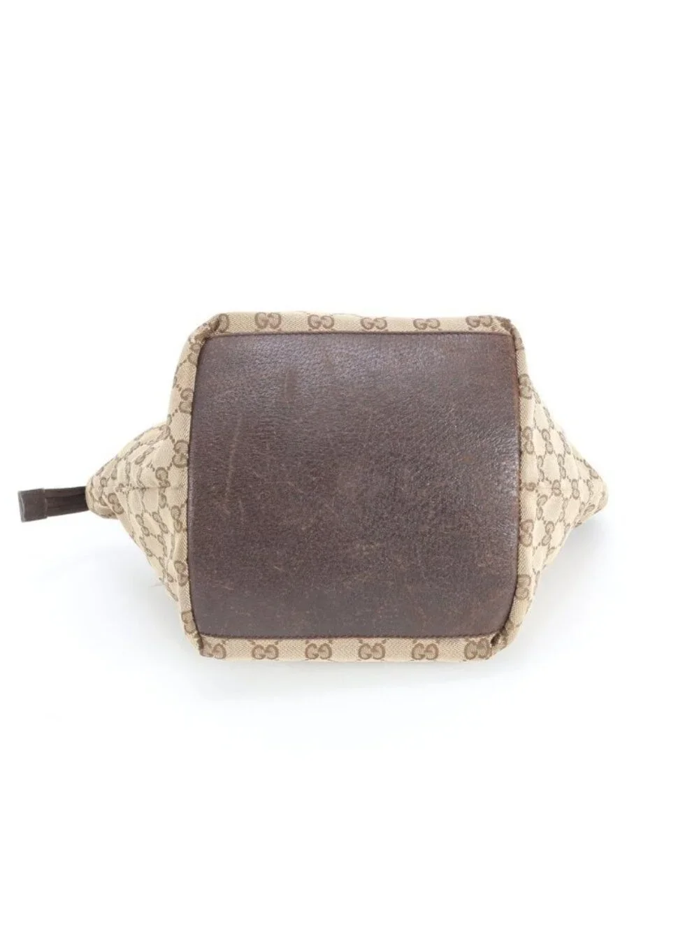 Gucci GG Canvas Sherry Line Leather Tote Shoulder Hand